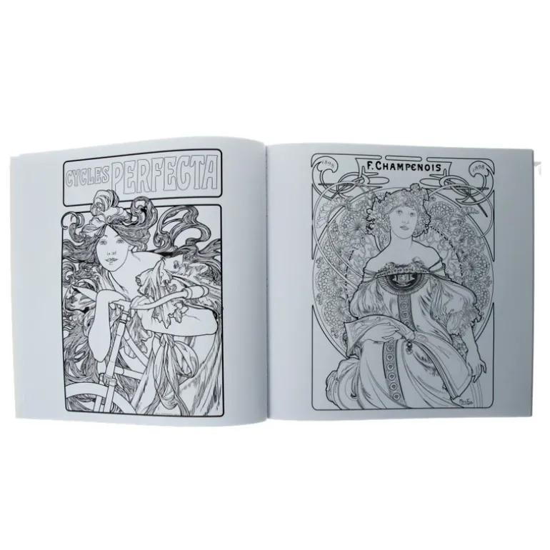 Alphonse Mucha Coloring Book