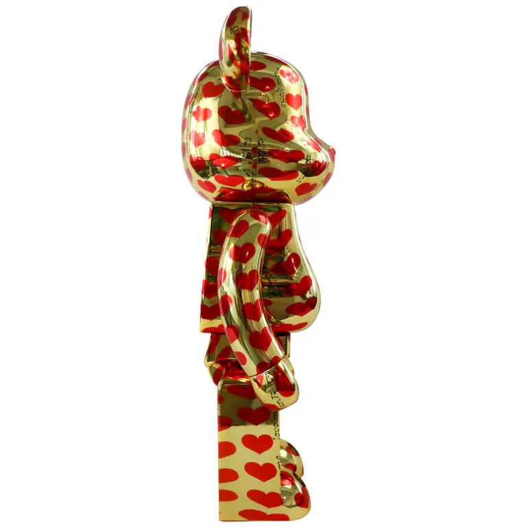 400% + 100% Bearbrick Corazón de oro