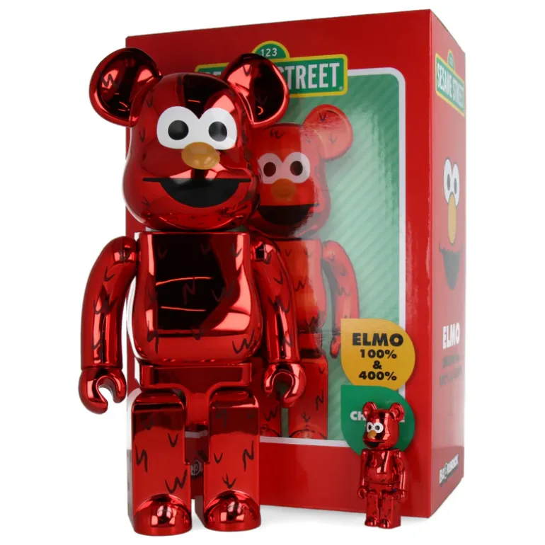400% + 100% Bearbrick Elmo Chrome Ver.
