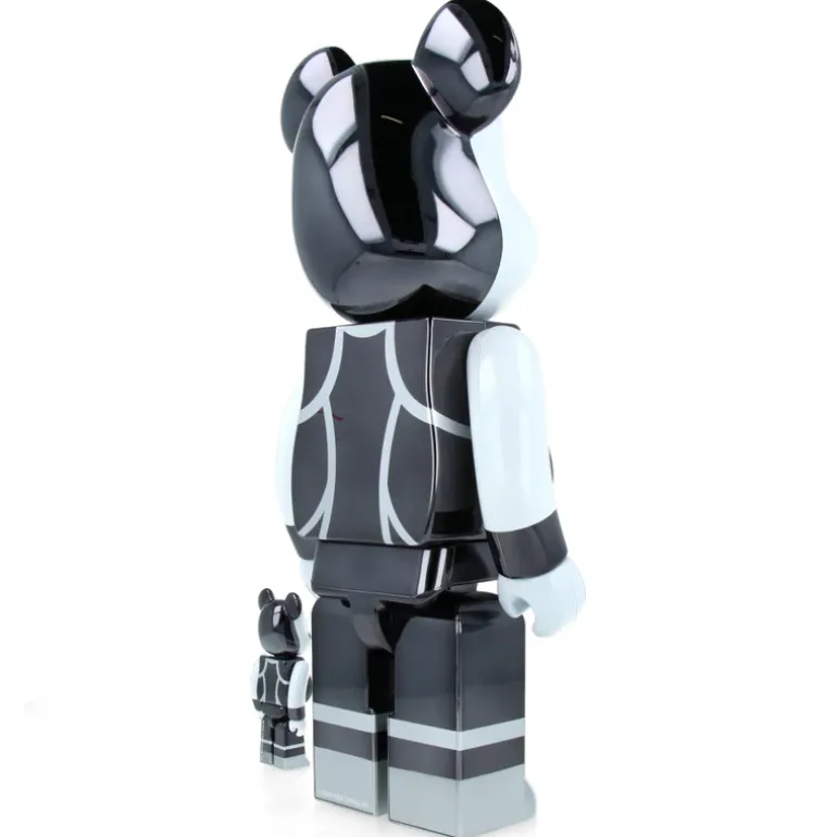 100% & 400% Bearbrick Kiss Catman Chrome Ver.