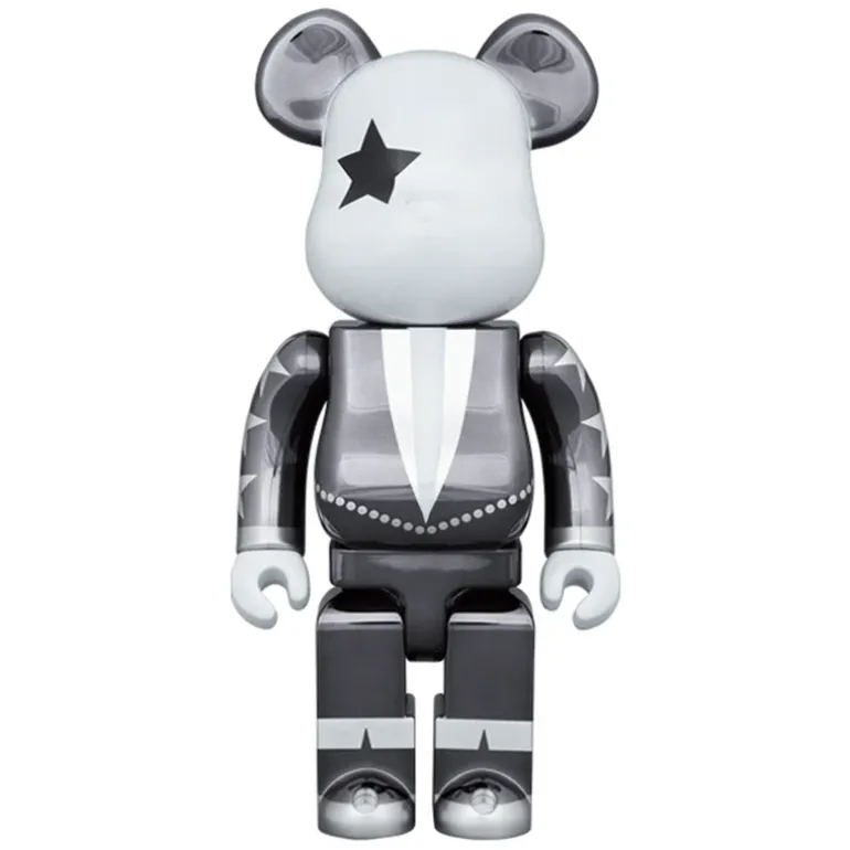 1000% Bearbrick Kiss Star Child Chrome Ver.