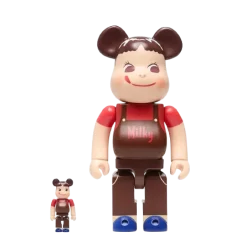 400% + 100% Bearbrick Pekochan Chocolate Milky