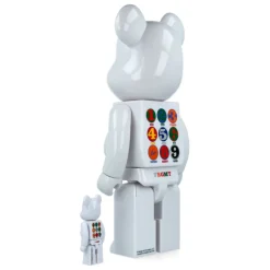 400% + 100% Bearbrick Robert Indiana X Fragmentdesign - White