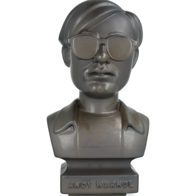 CERAMIK Andy Warhol Bust 60s ASH GOLD
