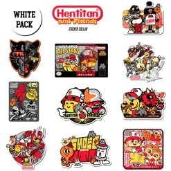 Hentitan and Friends - White Sticker Pack