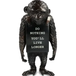 Monkey Sign Bronze Statue 2 - Banksy X Medicom Toy