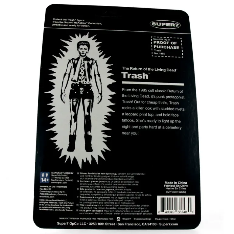 Return Of The Living Dead Reaction Figures Wave 4 - Trash (Monster Glow)