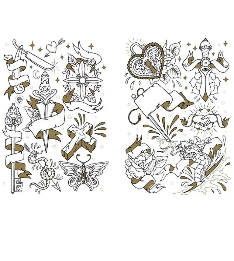 Tattoo Colouring Book