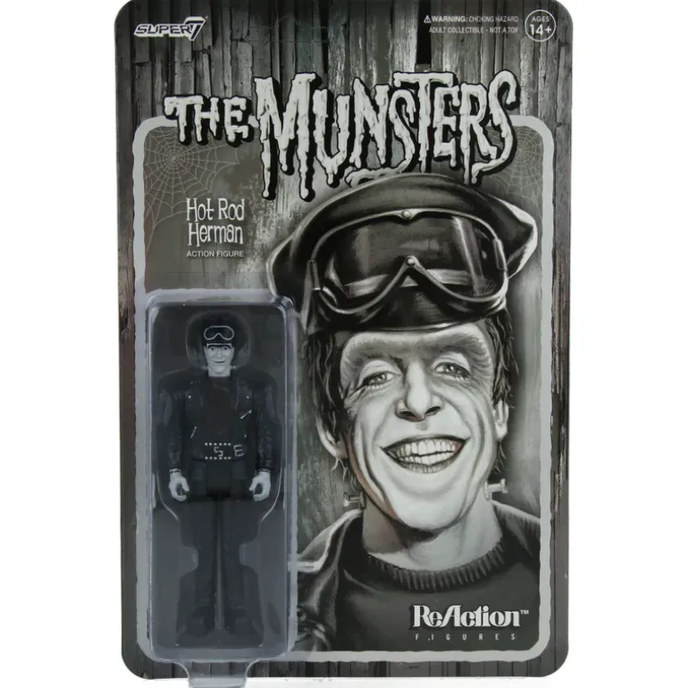 The Munsters Hot Rod Herman (Grayscale) - ReAction Figures
